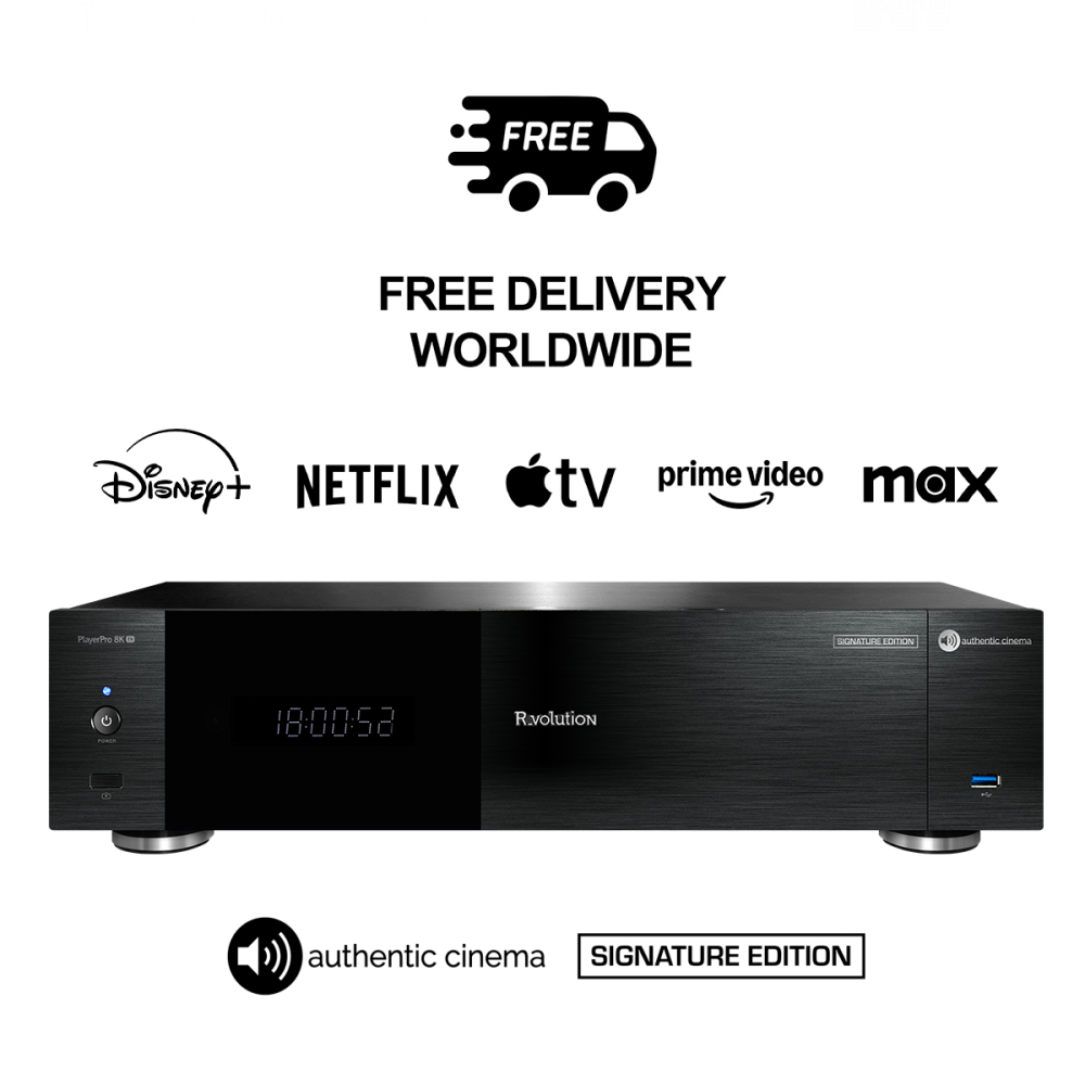 R_VOLUTION PLAYER PRO 8K TV AUTHENTIC CINEMA SIGNATURE EDITION