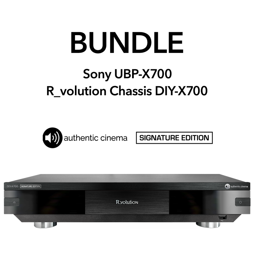 R_VOLUTION CHASSIS DIY-700 + SONY LECTEUR BLURAY UHD UBP-X700K AUTHENTIC CINEMA