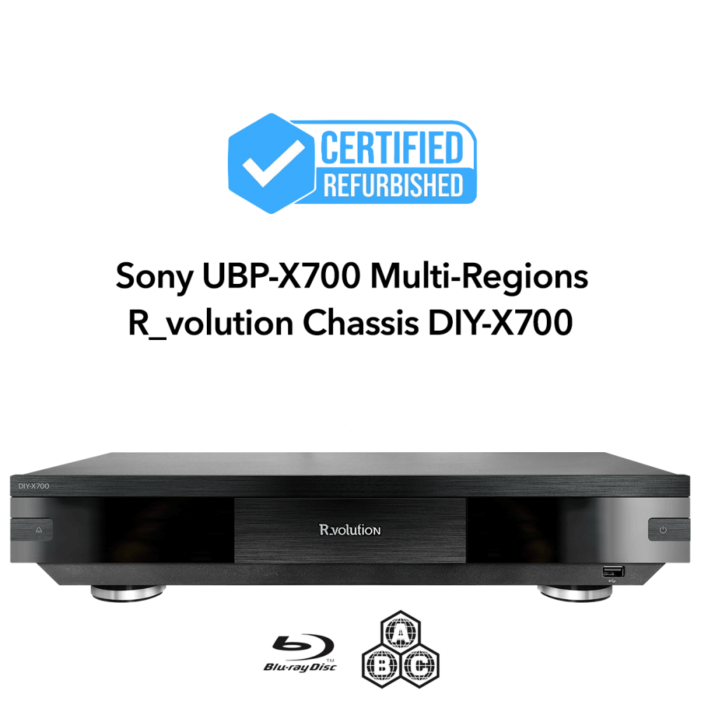 R_VOLUTION DIY-700 CHASSIS + SONY UHD BLU-RAY PLAYER UBP-X700K MULTI-REGION REFURBISHED